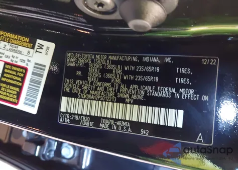 2023 Toyota Highlander Xle z USA, uszkodzony, nr VIN 5TDKDRAH2PS012213